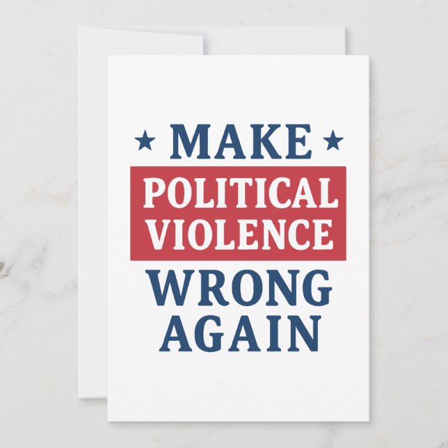 Invitation Rendre la violence politique incorrecte (Devant)