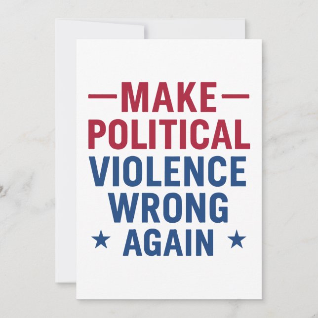 Invitation Rendre la violence politique incorrecte (Devant)