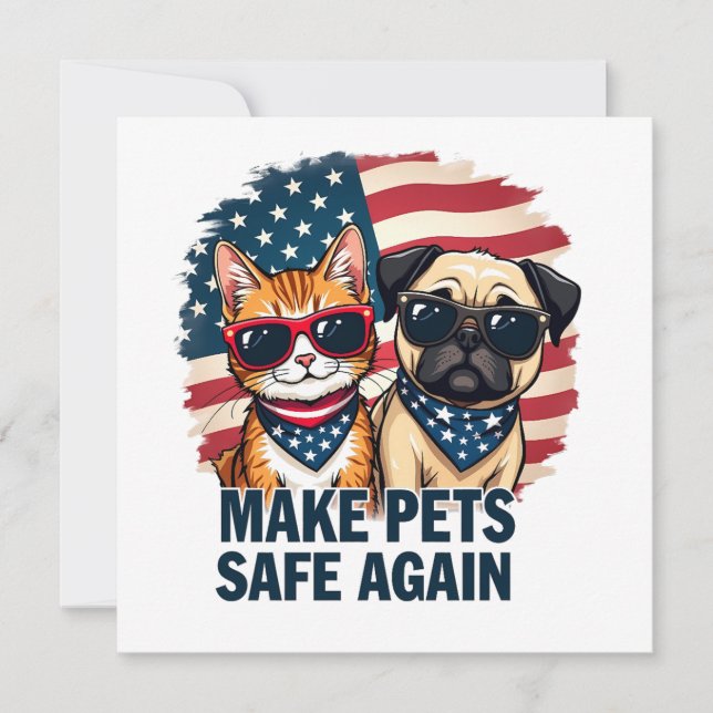 Invitation Rendre les animaux de compagnie en sécurité Trump  (Devant)