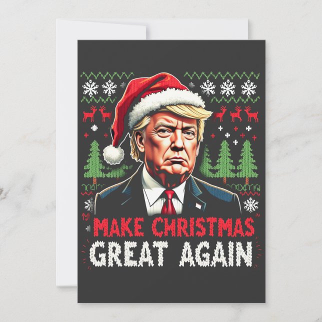 Invitation Rendre Noël super à nouveau moche Noël Sweat Trump (Devant)