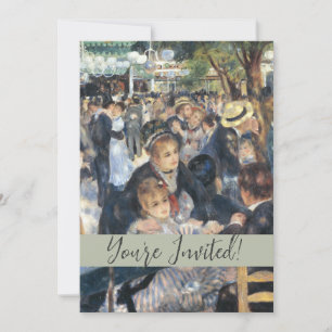Invitation Renoir Danse au Moulin de la Galette Vintage