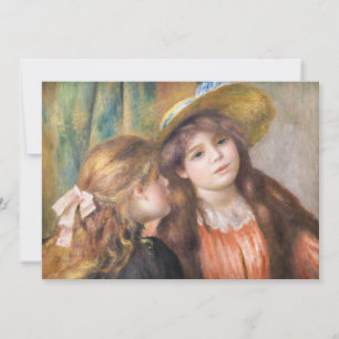 Invitation Renoir - Portrait de deux petites filles