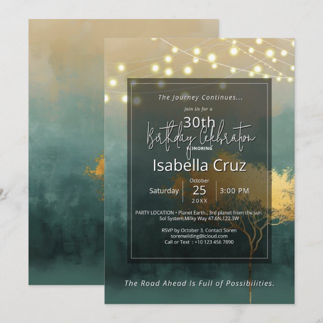 Invitation Renouveau Tranquille | Design Minimaliste (Devant / Derrière)