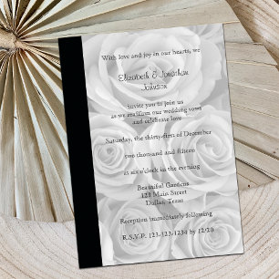 Invitation Renouveau Vow mariage Roses merveilleux