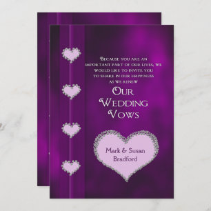 INVITATION RENOUVELER LE MARIAGE VOIT L'INVITATION - PURPLE -