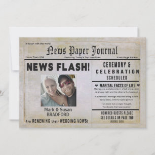 Invitation Renouveler l'invitation Vows Mariage, Nouveau papi