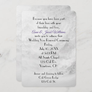Invitation Renouvellement Abstrait Vow du Mariage blanc