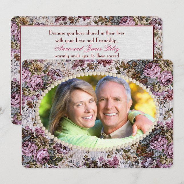 Invitation Renouvellement de la structure de perle et de la t (Devant / Derrière)