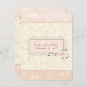 Invitation Renouvellement de la Vo Mariage Peach Soft