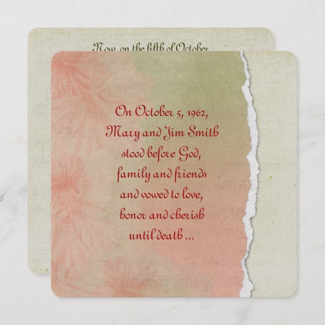 Invitation Renouvellement de l'affichage papier déchiré (Devant / Derrière)