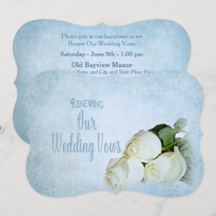 Invitation Renouvellement de l'invitation Vows Mariage - Rose