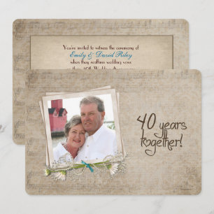 Invitation Renouvellement de vœux de 40e anniversaire de mari