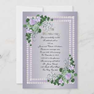 Invitation Renouvellement de vœux de 55e anniversaire de mari