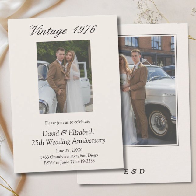 Invitation Renouvellement de Voeux de Fête d'Anniversaire de  (50th Wedding Anniversary Invitation)