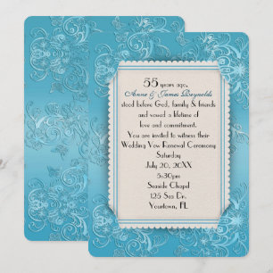 Invitation Renouvellement de vœux de mariage 55e anniversaire