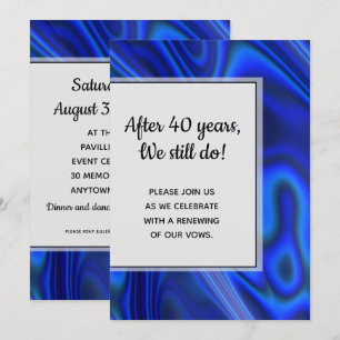 Invitation Renouvellement de Vœux de Mariage Fractal Coquille