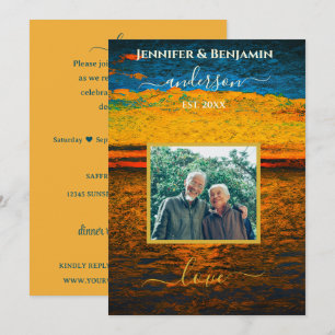 Invitation Renouvellement de vœux de mariage océan paisible