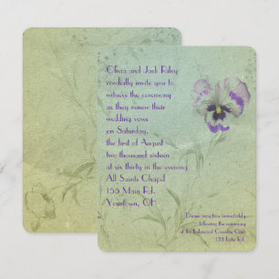 Invitation Renouvellement de vœux de mariage Pensée