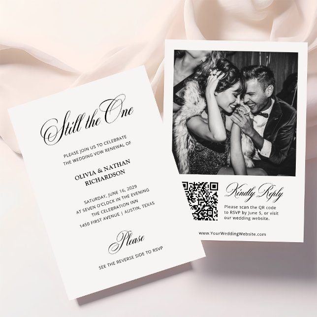 Invitation Renouvellement de Vœux Élégant Classique | Réponse (Créateur téléchargé)