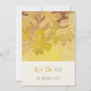 Invitation Renouvellement de Vœux Feuilles de Chêne d'Automne