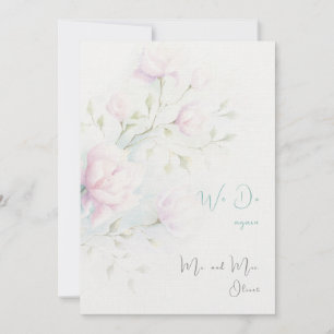 Invitation Renouvellement de Voeux Magnolia Rose 10 ans