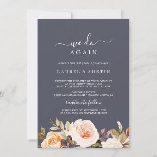 Invitation Renouvellement de Vœux Rustique Terre Florale Viol