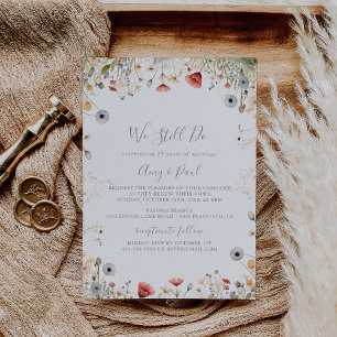 Invitation Renouvellement de vœux sauvage bohème bienheureux 
