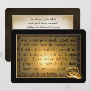 Invitation Renouvellement de Vow des anneaux mariages