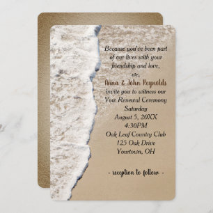 Invitation Renouvellement de Vow Mariage Ocean Surf