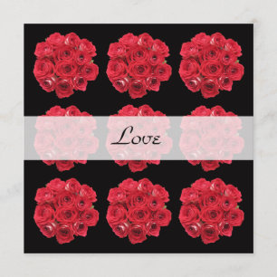 Invitation Renouvellement de Vow Red Roses