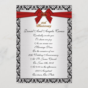 Invitation Renouvellement du voeu du 50e anniversaire Invitat