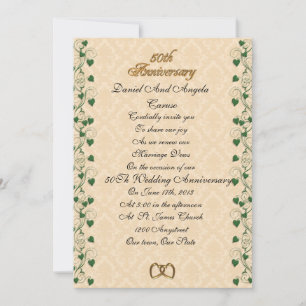 Invitation Renouvellement du voeu du 50e anniversaire Invitat