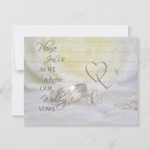 Invitation Renouvellement Vow Bagues