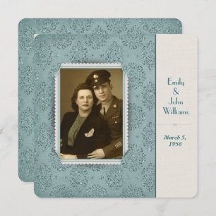 Invitation renouvellement vow vintage parties scintillant dam