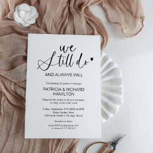 Invitation Rénovation de vœux de mariage élégant Nous faisons