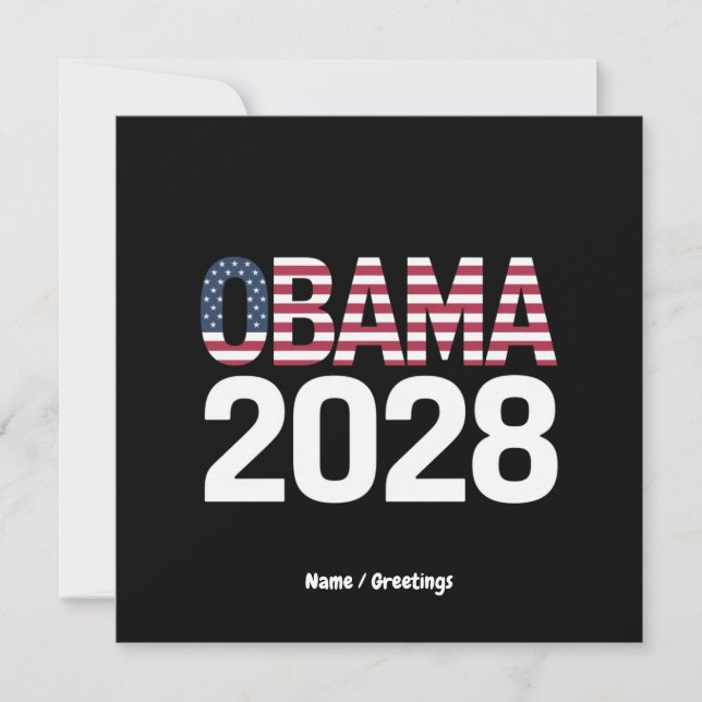 Invitation Réparons Cela, Obama Président 2028 (Devant)