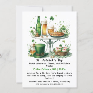 Invitation Repas de midi de la Saint-Patrick – Trèfles, À vot