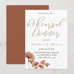 Invitation Repas de répétition de mariage calligraphie terrac