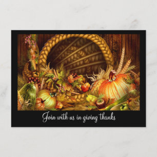 Invitation Repas de Thanksgiving Cornucopia
