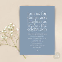 Répétition de dîner élégante Amour & Rire Minimal