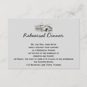Invitation Répétition de Mariage campagnard de croquis de gra