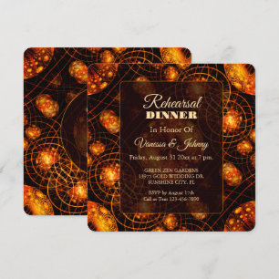 Invitation Répétition de mariage élégant classique moderne or