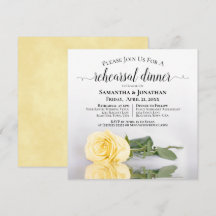 Répétition de mariage et dîner de Rose Jaune Éléga