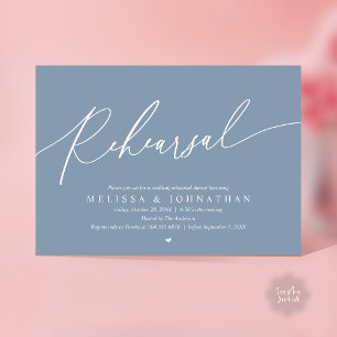 Invitation Répétition de mariage romantique moderne Dîner de