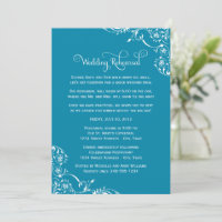 Répétition de mariage Teal Blue Flourish