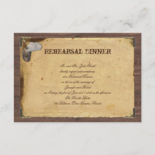 Invitation Répétition des Mariages Casquettes rustiques