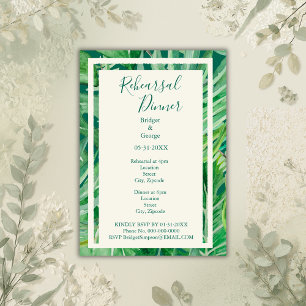 Invitation Répétition des mariages tropicaux émeraude