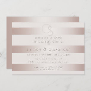 Invitation Répétition du diner de mariage   Élégant Flush mod