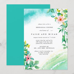 Invitation Répétition du Mariage de l'aquarelle botanique tro