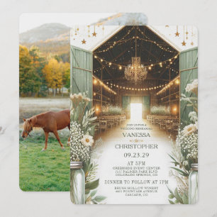 Invitation Répétition du Mariage d'élégance rustique